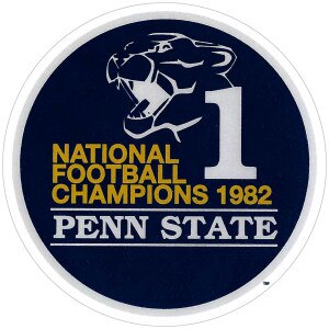 vinyl decal National Football Champions 1982 Penn State